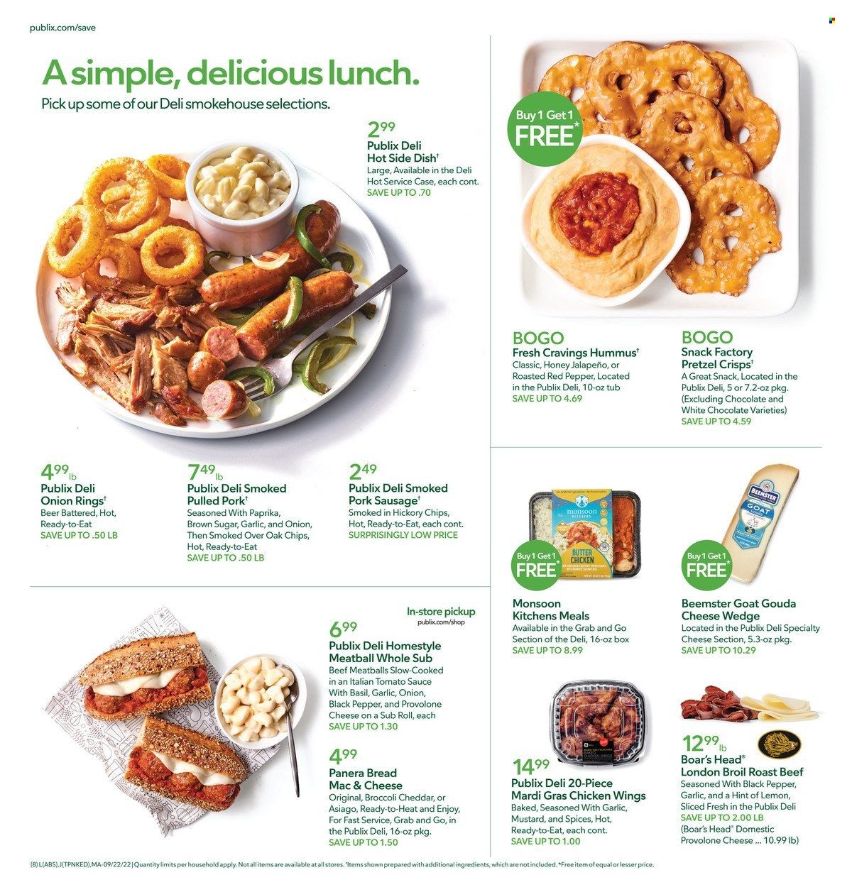 Publix (AL, FL, GA, NC, SC, TN) Weekly Ad Flyer Specials September 22 to September 28, 2022