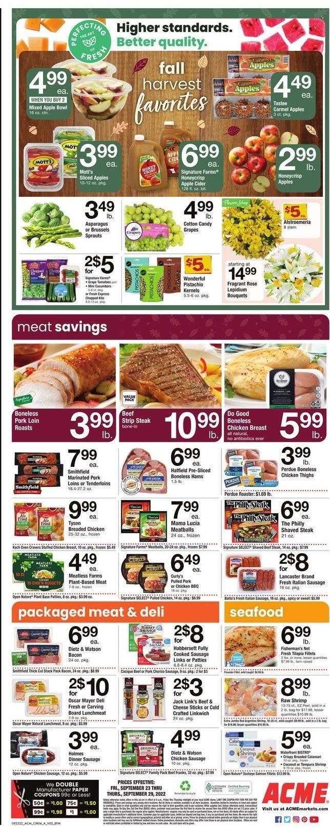 ACME (DE, NJ, NY, PA) Weekly Ad Flyer Specials September 23 to September 29, 2022