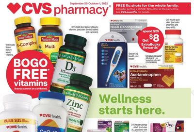CVS Pharmacy Weekly Ad Flyer Specials September 25 to October 1, 2022