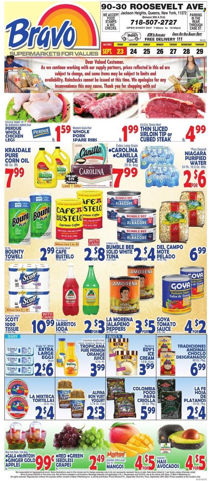 Bravo Supermarkets (CT, FL, MA, NJ, NY, PA) Weekly Ad Flyer Specials September 23 to September 29, 2022