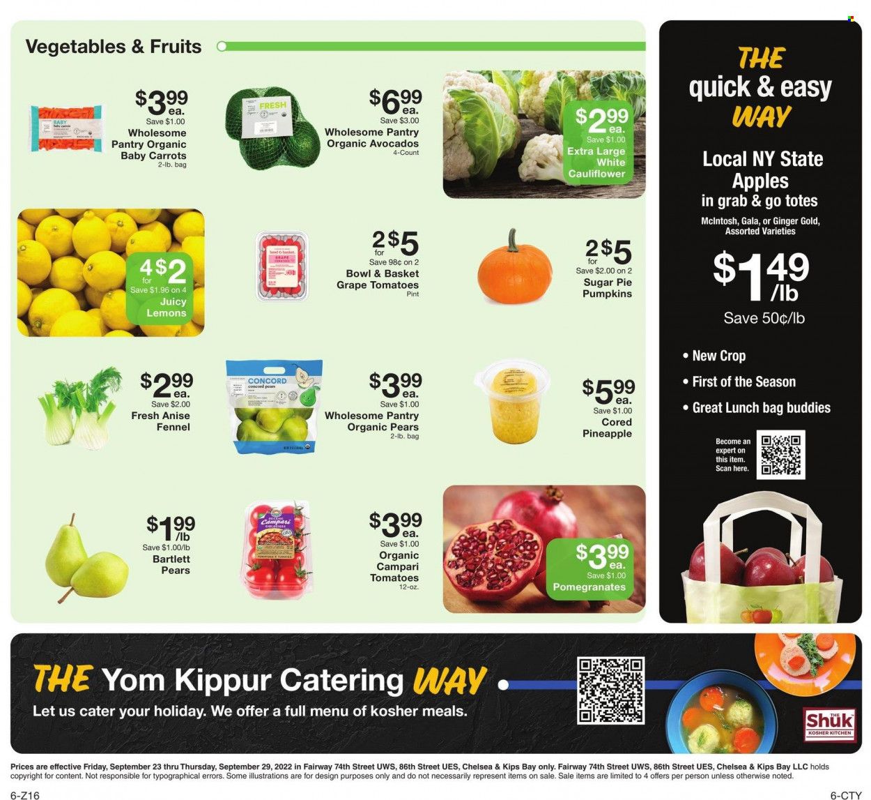 Fairway Market (CT, NJ, NY) Weekly Ad Flyer Specials September 23 to September 29, 2022