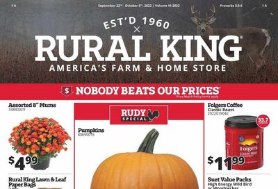Rural King Weekly Ad Flyer Specials September 22 to October 5, 2022
