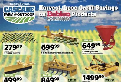 Cascade Farm And Outdoor (OR, WA) Weekly Ad Flyer Specials September 21 to September 27, 2022