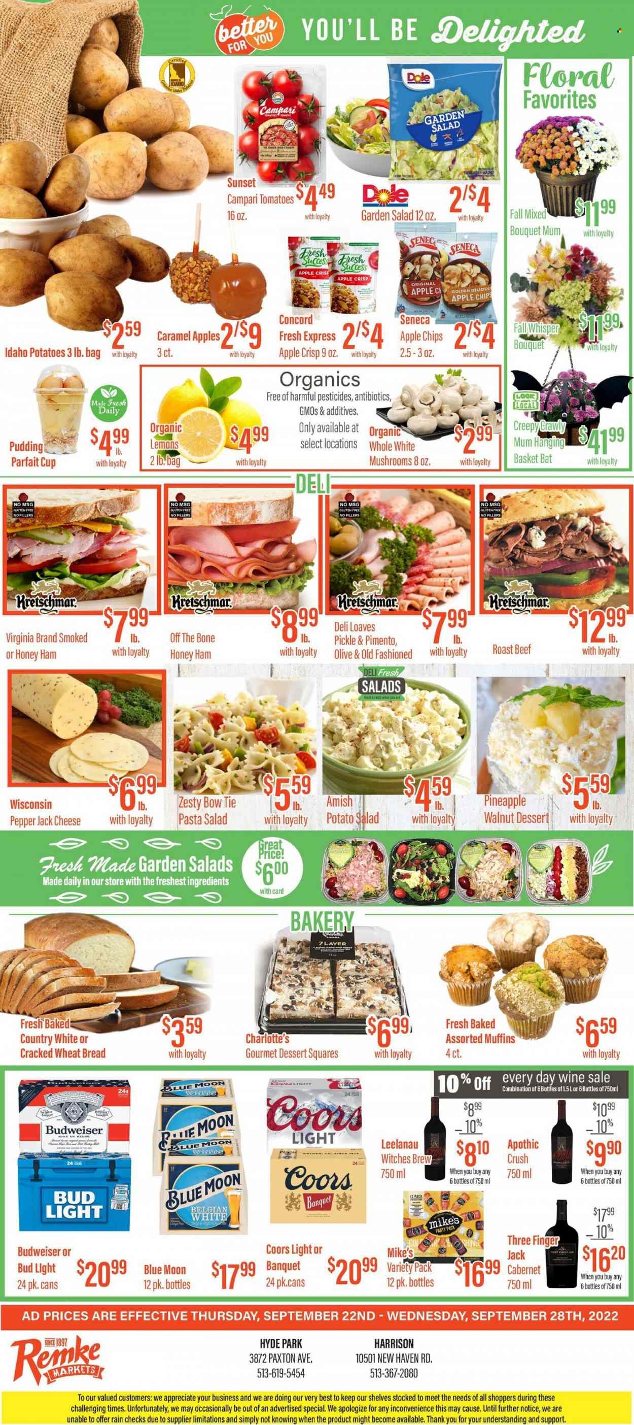 Remke (OH) Weekly Ad Flyer Specials September 22 to September 28, 2022