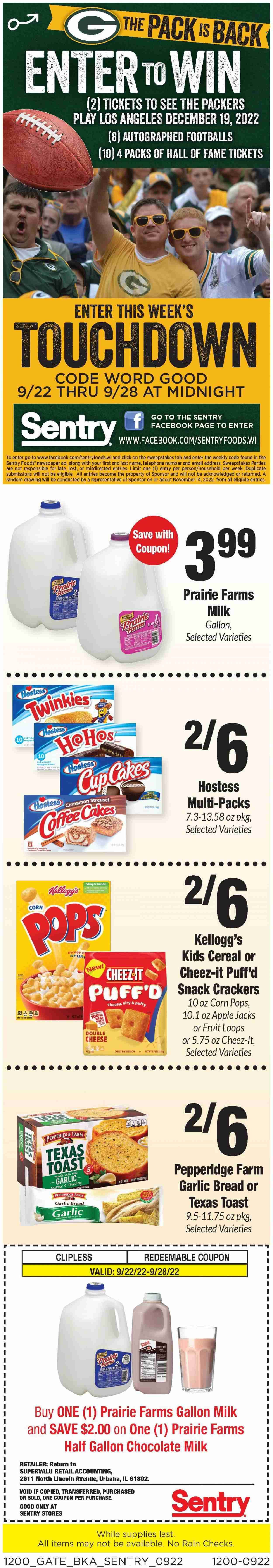 Sentry Foods (WI) Weekly Ad Flyer Specials September 22 to September 28, 2022