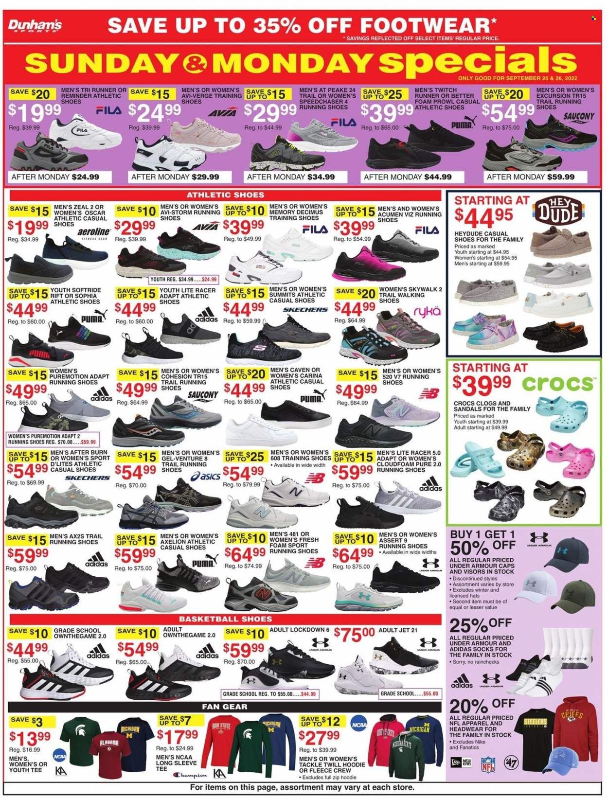 Dunham's Sports (MI, PA, WI) Weekly Ad Flyer Specials September 24 to September 29, 2022