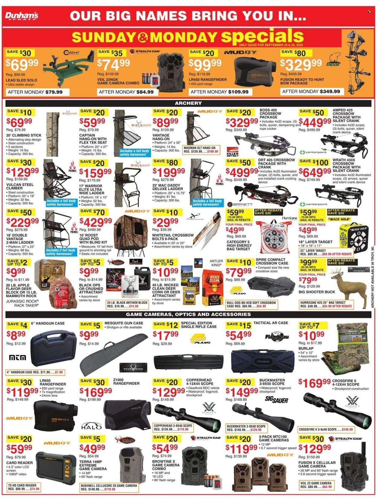 Dunham's Sports (MI) Weekly Ad Flyer Specials September 24 to September 29, 2022