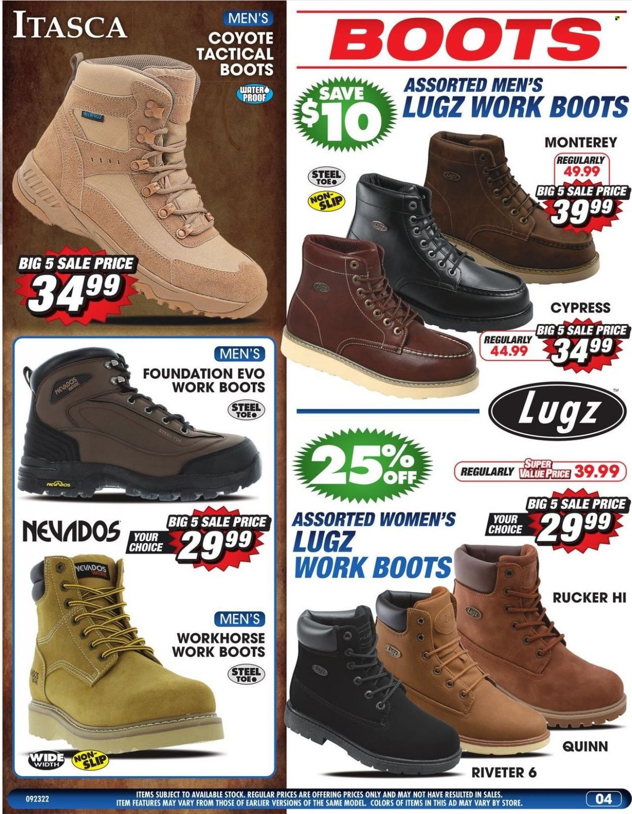Big 5 (AZ, CA, CO, ID, NM, OR, UT, WA) Weekly Ad Flyer Specials September 23 to September 29, 2022