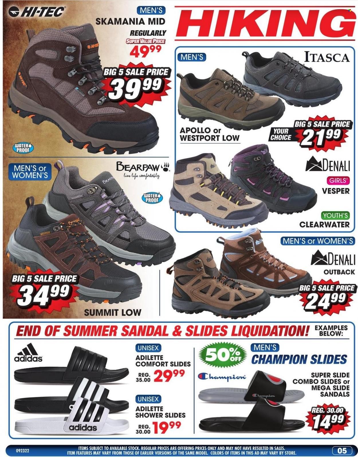 Big 5 (AZ, CA, CO, ID, NM, OR, UT, WA) Weekly Ad Flyer Specials September 23 to September 29, 2022