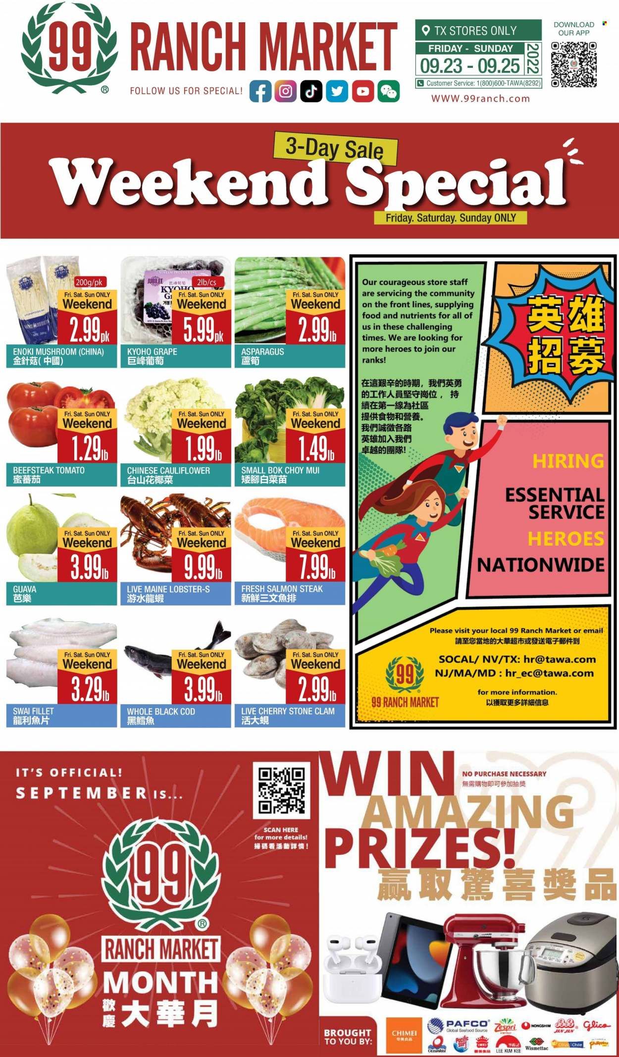 99 Ranch Market (TX) Weekly Ad Flyer Specials September 23 to September 29, 2022