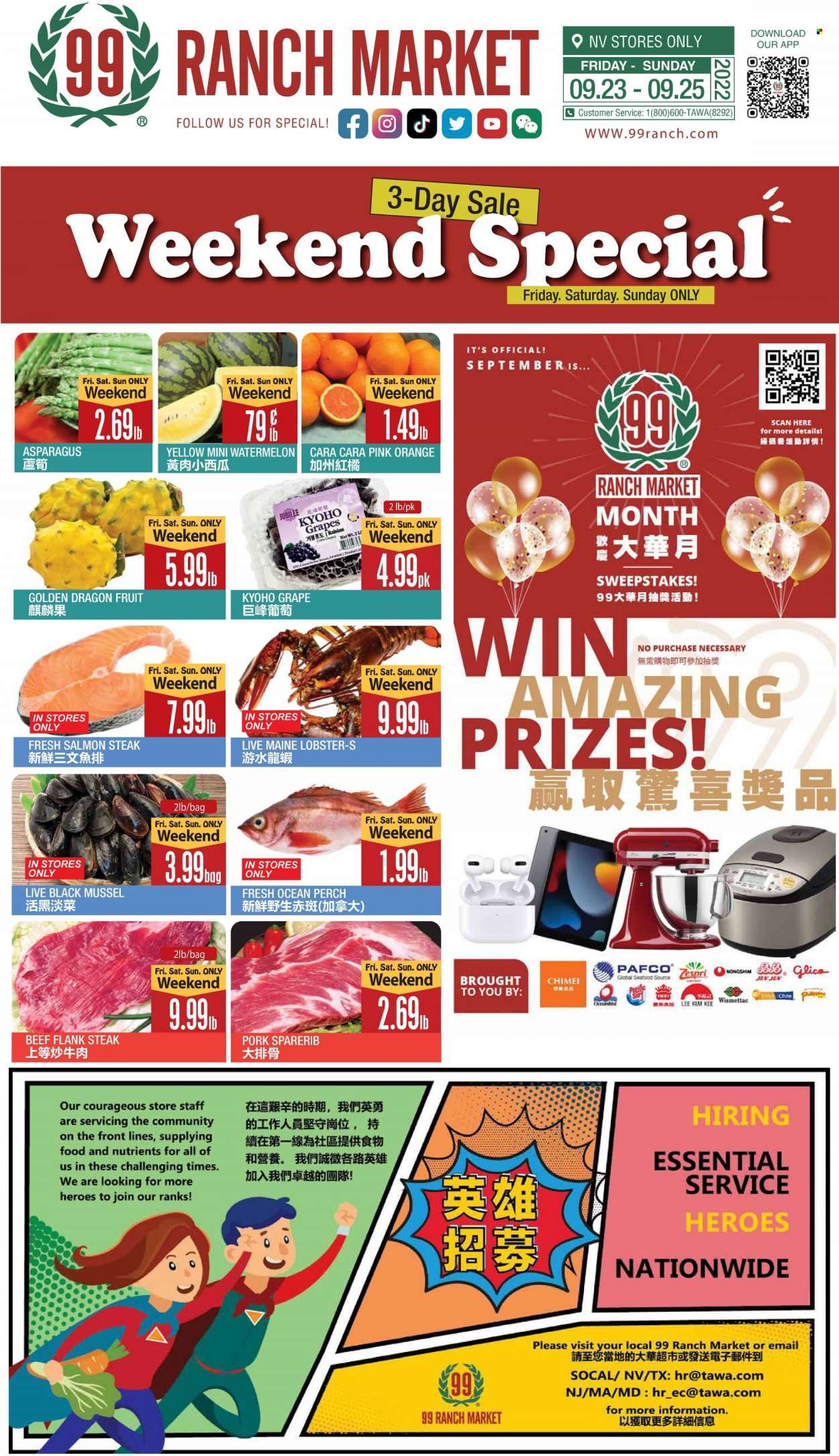 99 Ranch Market (NV) Weekly Ad Flyer Specials September 23 to September 29, 2022