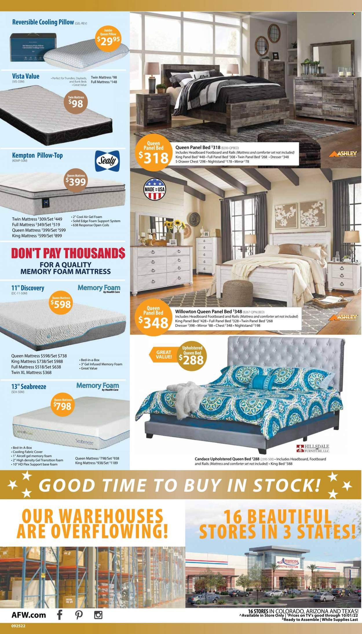 American Furniture Warehouse (AZ, CO, TX) Weekly Ad Flyer Specials September 25 to October 1, 2022