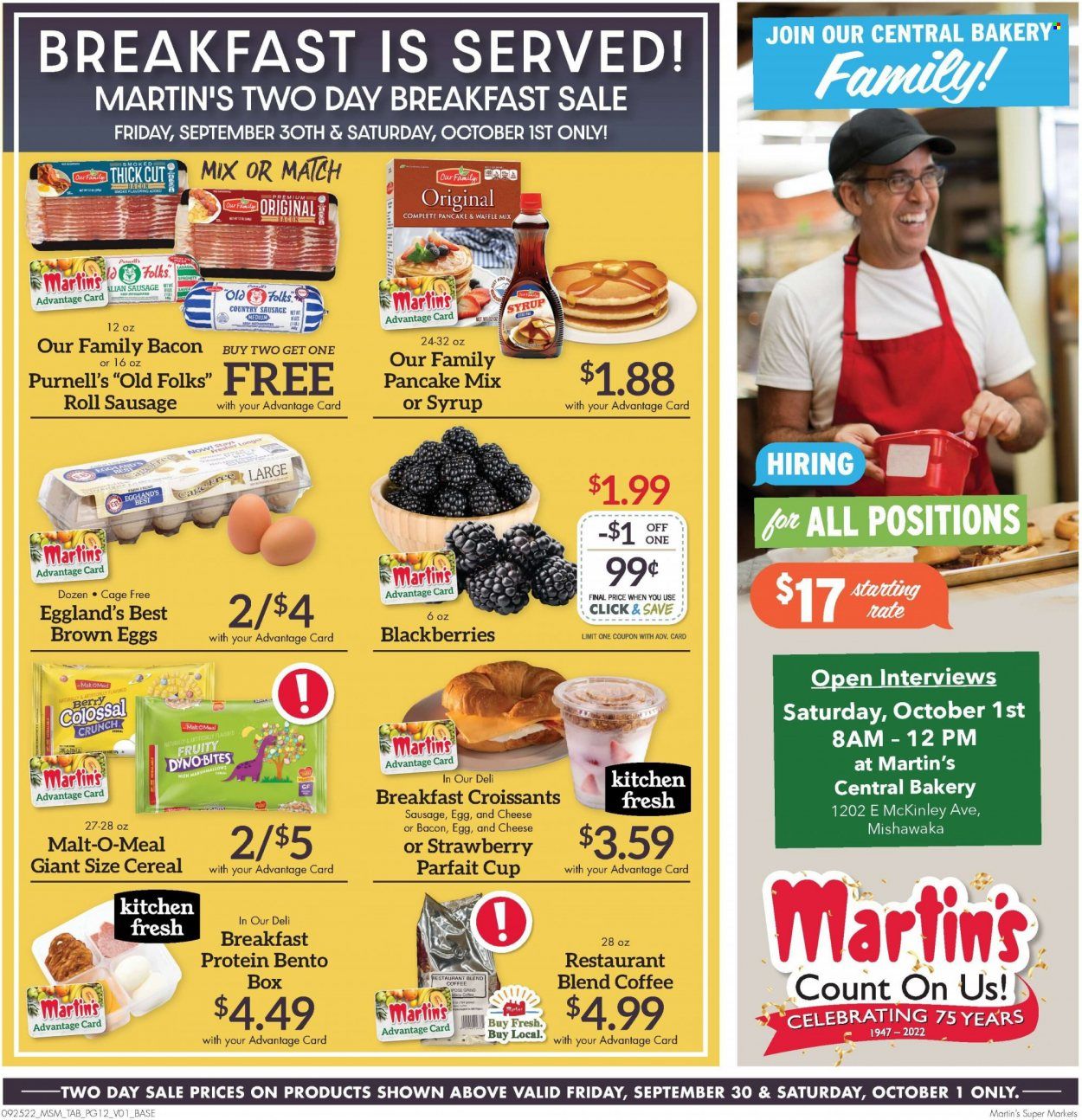 Martin’s (IN, MI) Weekly Ad Flyer Specials September 25 to October 1, 2022