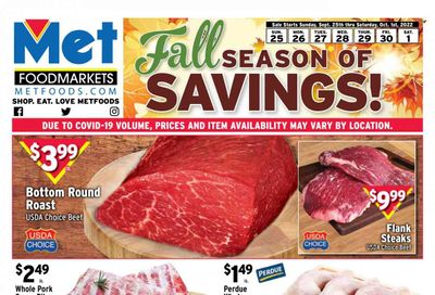 Met Foodmarkets Weekly Ad Flyer Specials September 25 to October 1, 2022