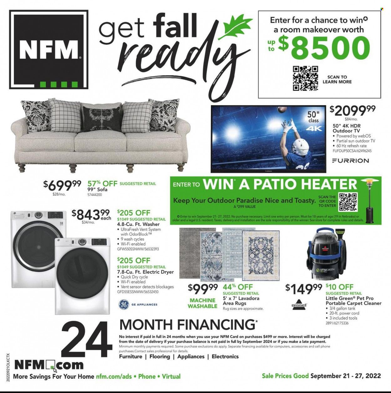 Nebraska Furniture Mart (IA, KS, NE, TX) Weekly Ad Flyer Specials September 21 to September 27, 2022