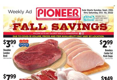 Pioneer Supermarkets (NJ, NY) Weekly Ad Flyer Specials September 25 to October 1, 2022