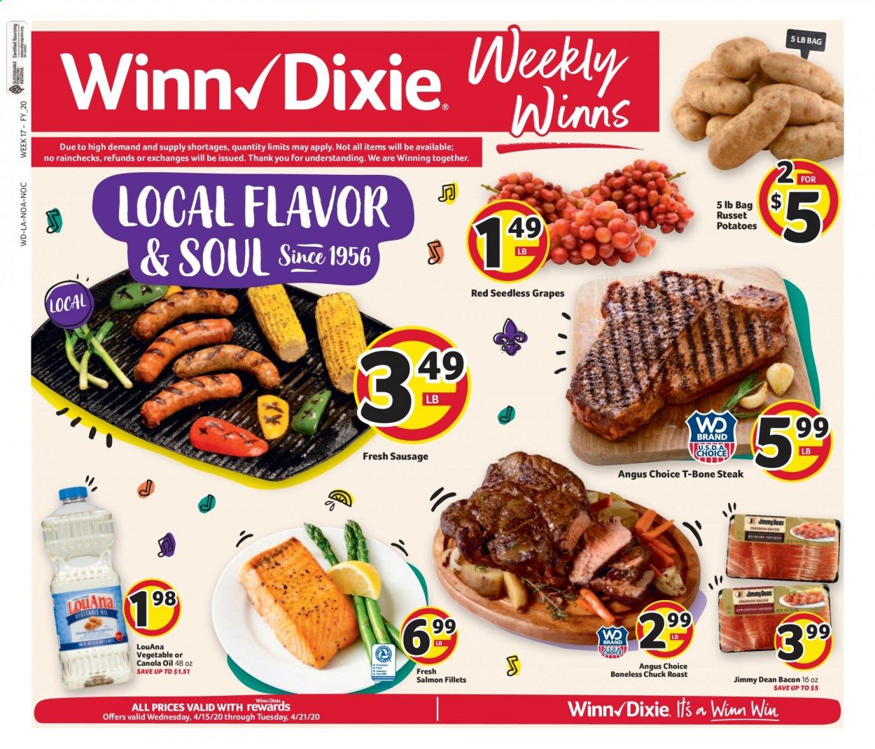 Winn Dixie Weekly Ad & Flyer April 15 to 21
