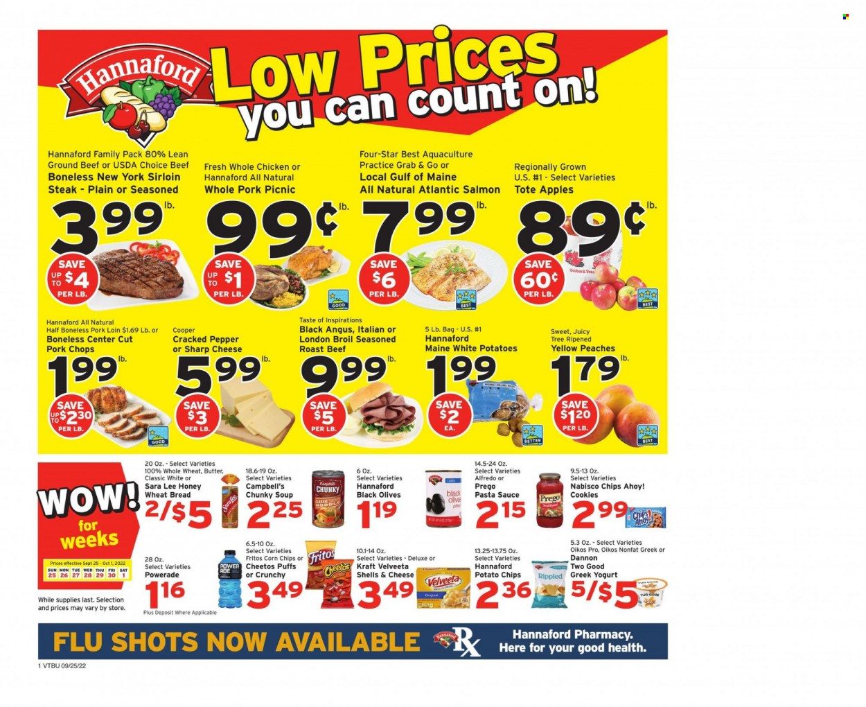 Hannaford (VT) Weekly Ad Flyer Specials September 25 to October 1, 2022