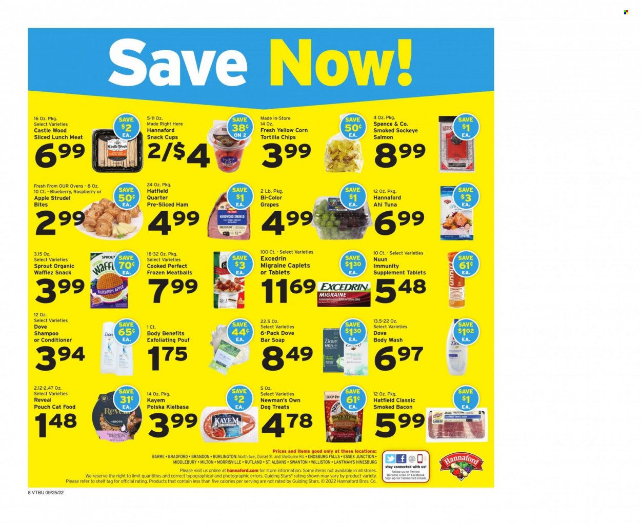 Hannaford (VT) Weekly Ad Flyer Specials September 25 to October 1, 2022