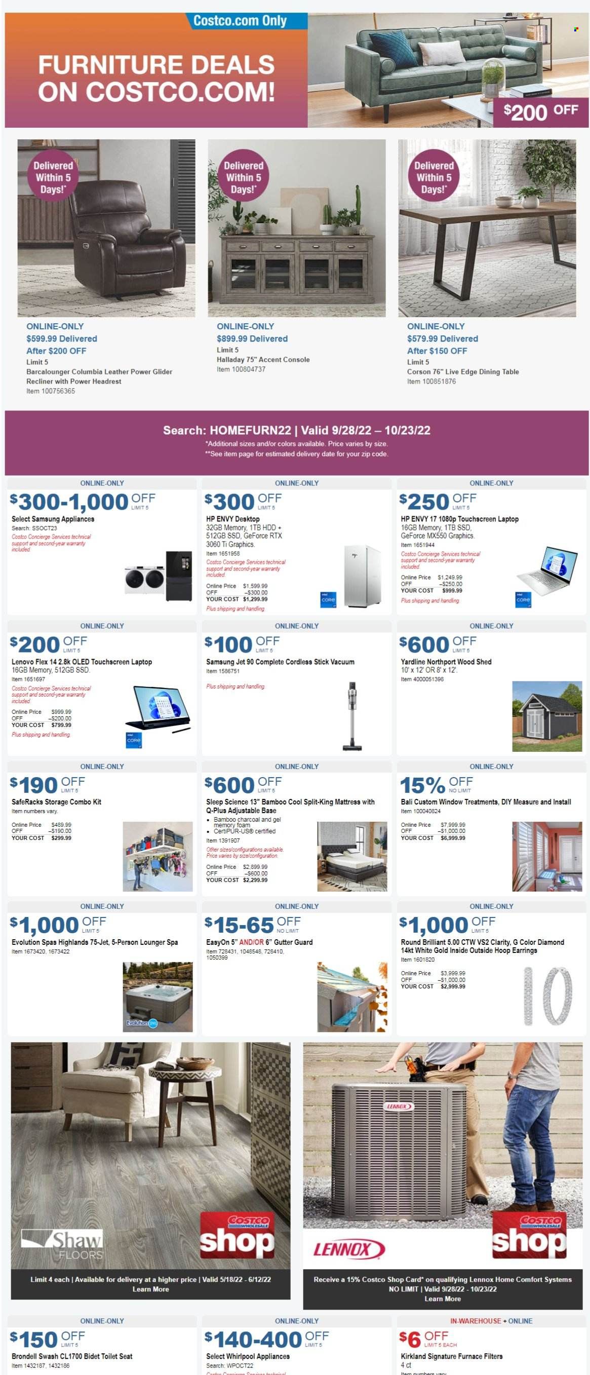 Costco Weekly Ad Flyer Specials September 28 to October 23, 2022