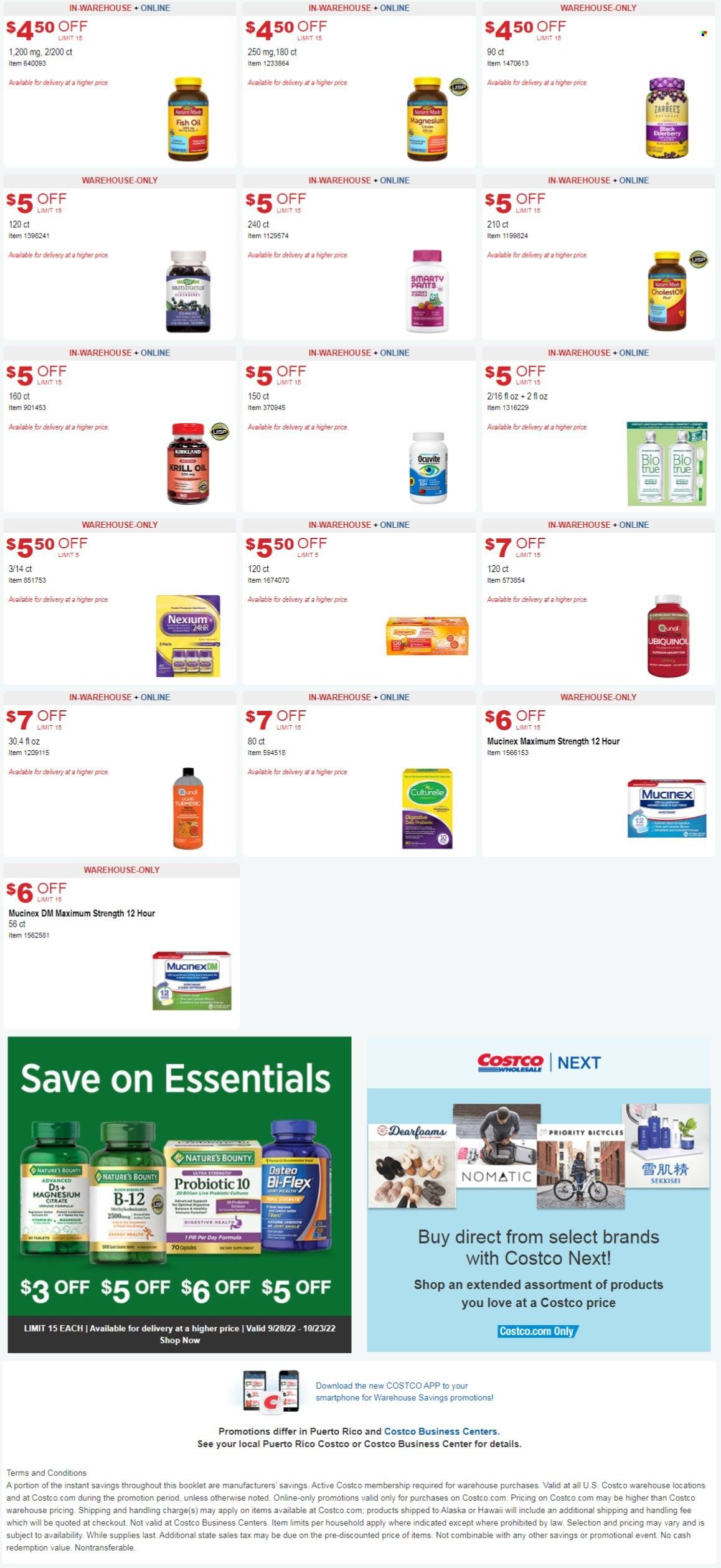Costco Weekly Ad Flyer Specials September 28 to October 23, 2022