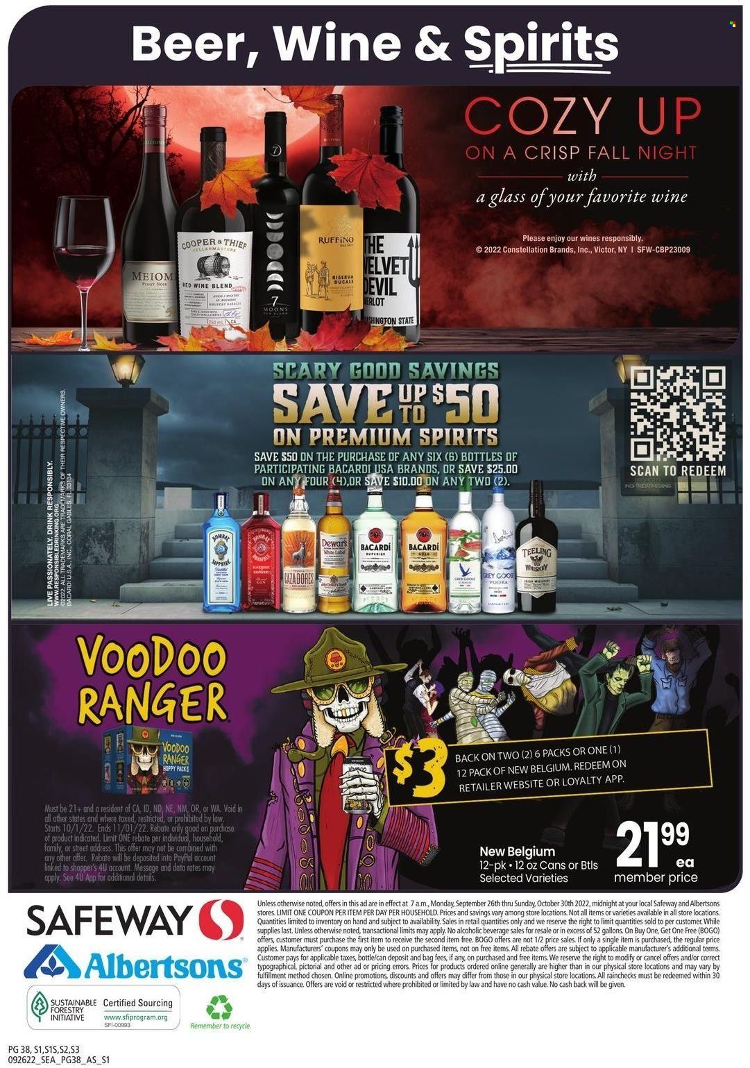 Safeway (WA) Weekly Ad Flyer Specials September 26 to October 30, 2022