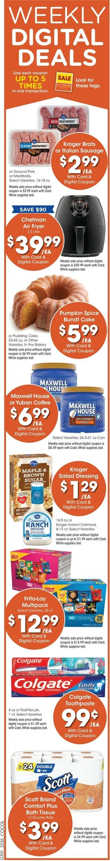 Kroger (GA, IL, LA, MI, OK, SC, TN, TX, VA) Weekly Ad Flyer Specials September 28 to October 4, 2022
