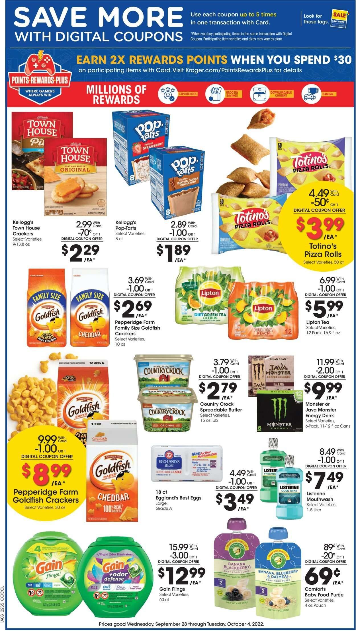 Kroger (GA, IL, LA, MI, OK, SC, TN, TX, VA) Weekly Ad Flyer Specials September 28 to October 4, 2022