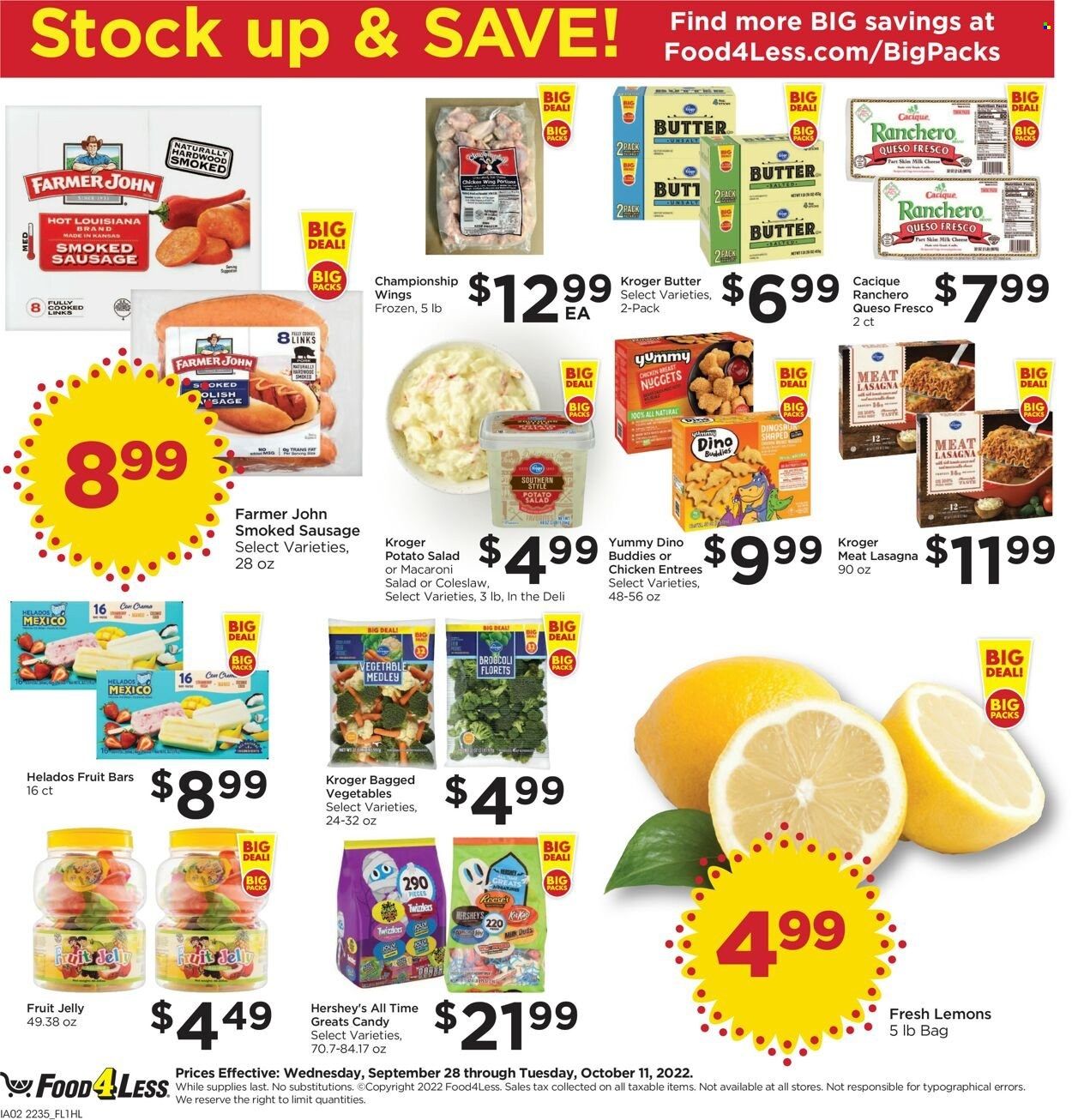 Food 4 Less Weekly Ad Flyer Specials September 28 to October 4, 2022