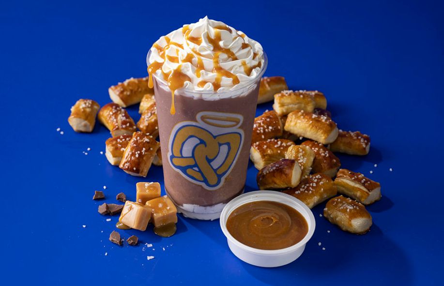 The New Salted Caramel Chocolate Frost Arrives for a Limited Time at Auntie Anne’s Pretzels The New Salted Caramel Chocolate Frost Arrives for a Limited Time at Auntie Anne’s Pretzels