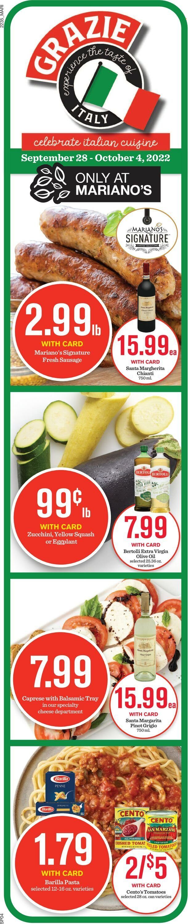 Mariano’s (IL) Weekly Ad Flyer Specials September 28 to October 4, 2022