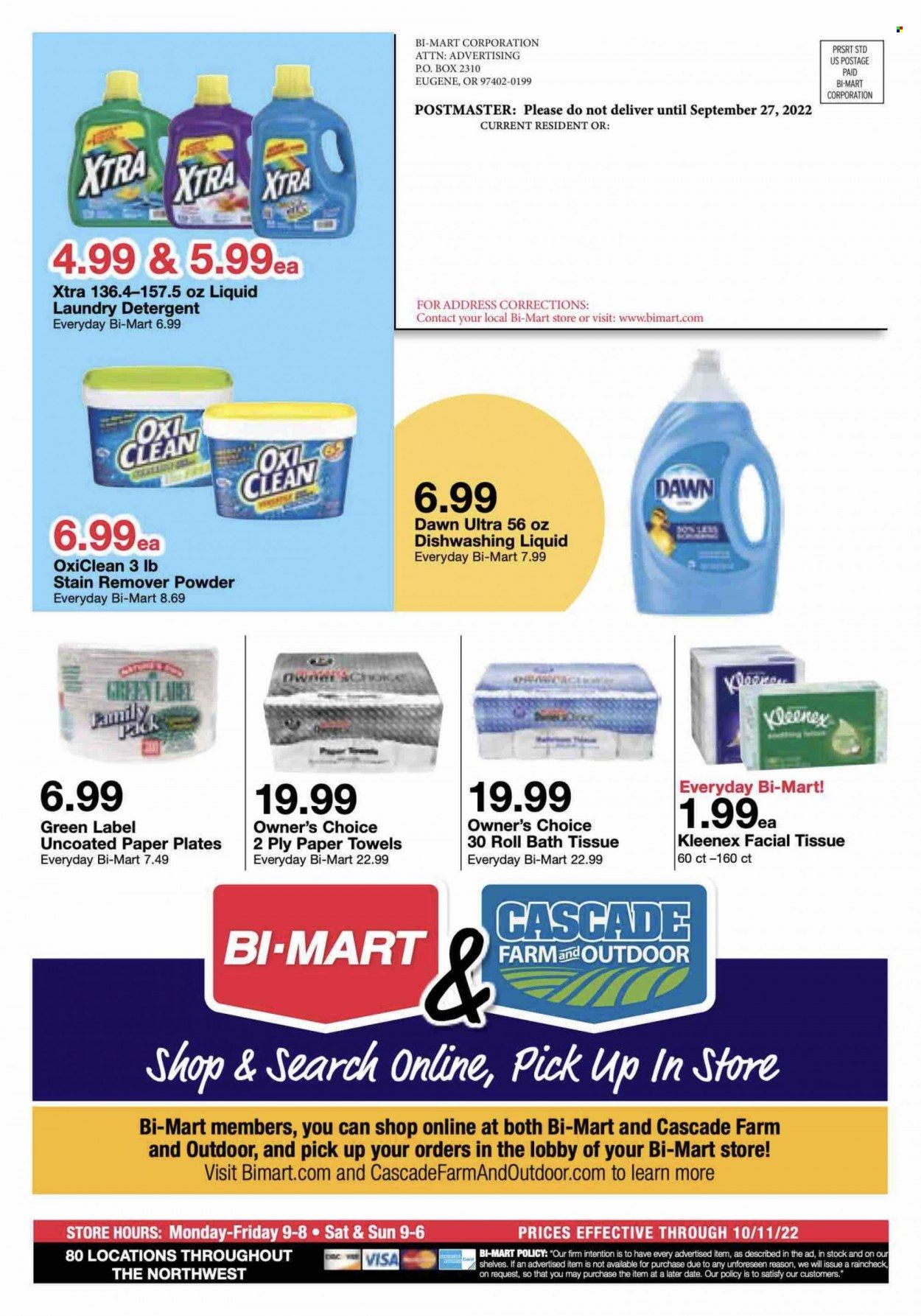 Bi-Mart (ID, OR, WA) Weekly Ad Flyer Specials September 27 to October 11, 2022
