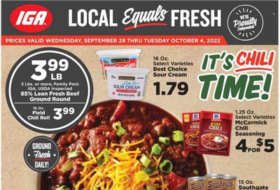 IGA (VA) Weekly Ad Flyer Specials September 28 to October 4, 2022