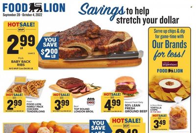 Food Lion (SC) Weekly Ad Flyer Specials September 28 to October 4, 2022
