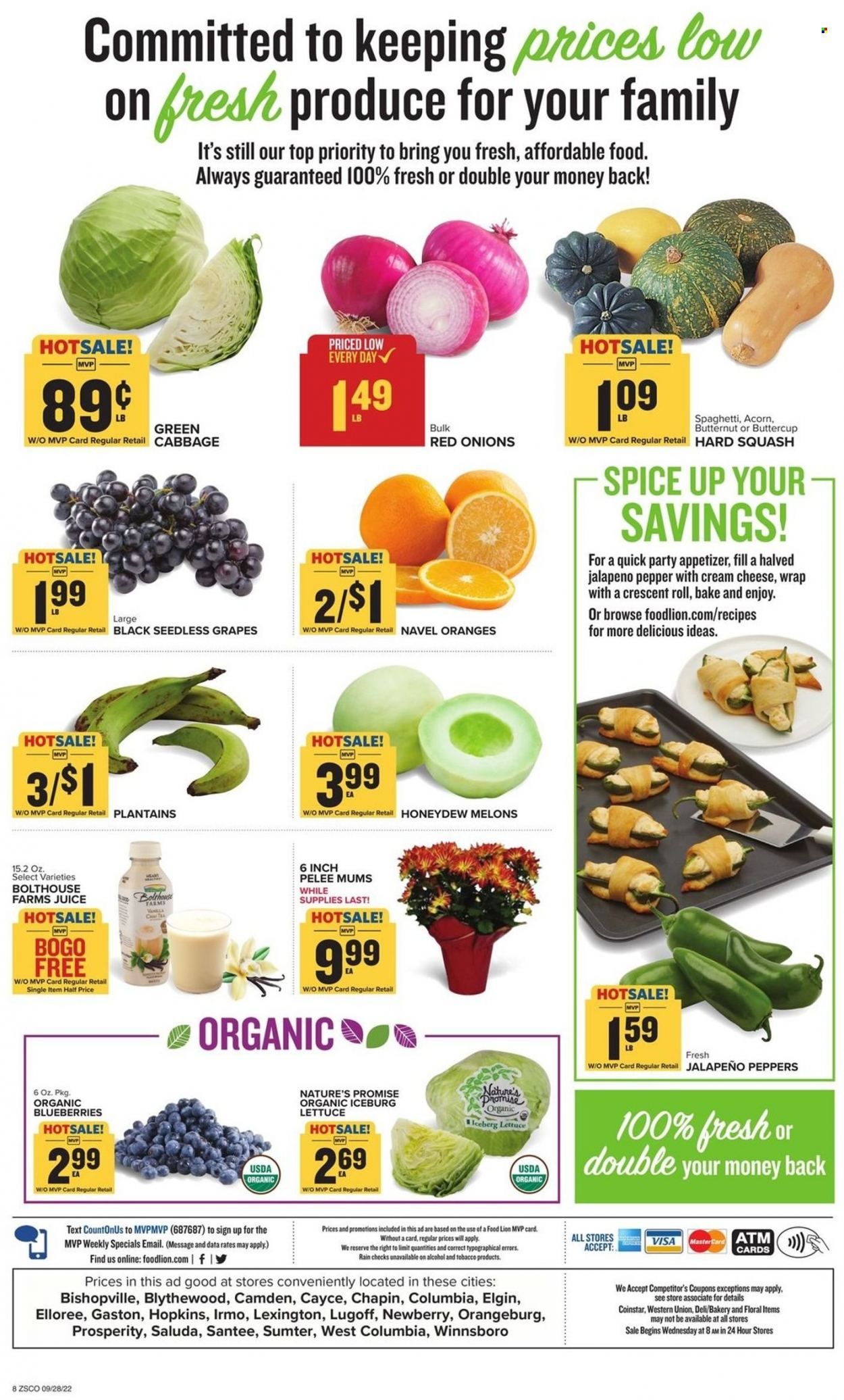 Food Lion (SC) Weekly Ad Flyer Specials September 28 to October 4, 2022