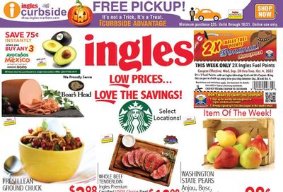 Ingles (GA, NC, SC, TN) Weekly Ad Flyer Specials September 28 to October 4, 2022