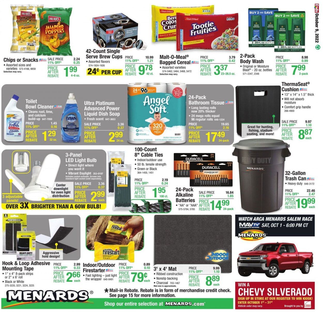 Menards Weekly Ad Flyer Specials September 29 to October 9, 2022