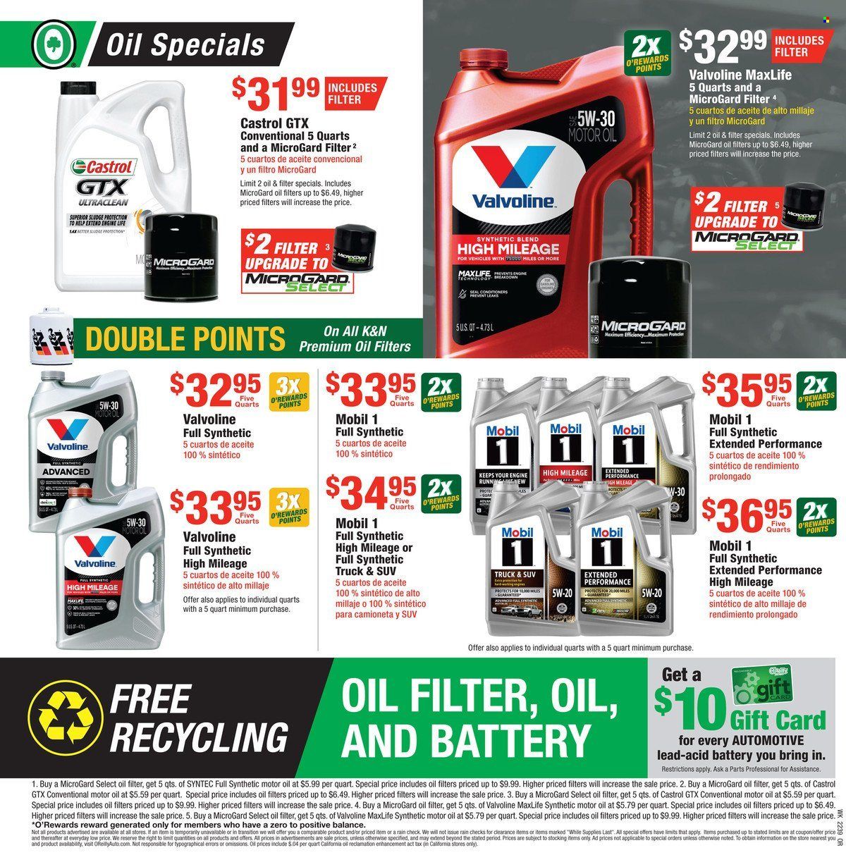 O'Reilly Auto Parts Weekly Ad Flyer Specials September 28 to October 25, 2022
