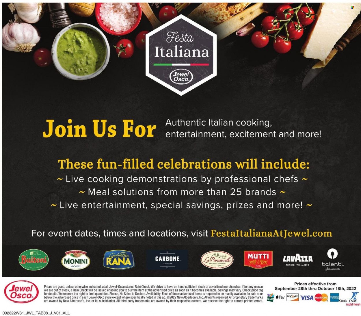 Jewel Osco (IN) Weekly Ad Flyer Specials September 28 to October 18, 2022