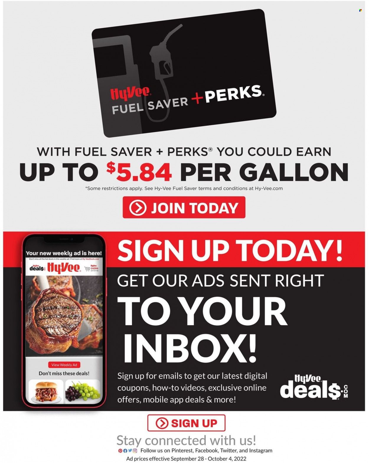 Hy-Vee (IA) Weekly Ad Flyer Specials September 28 to October 4, 2022