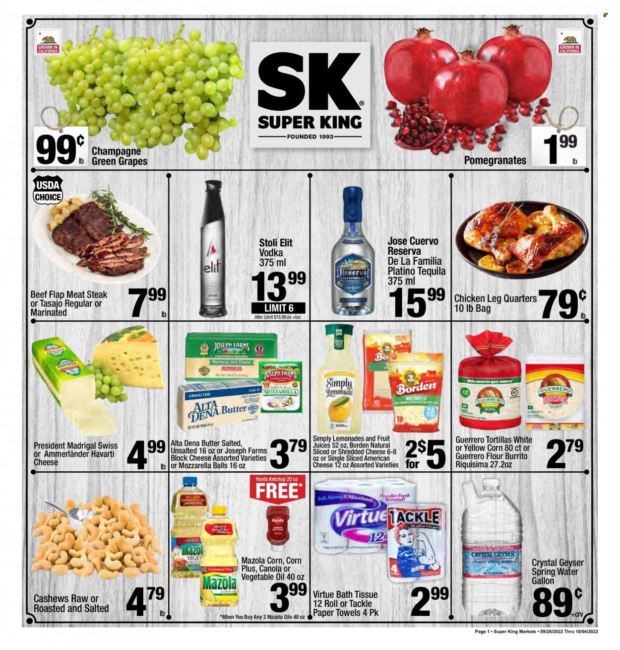 Super King Markets (CA) Weekly Ad Flyer Specials September 28 to October 4, 2022