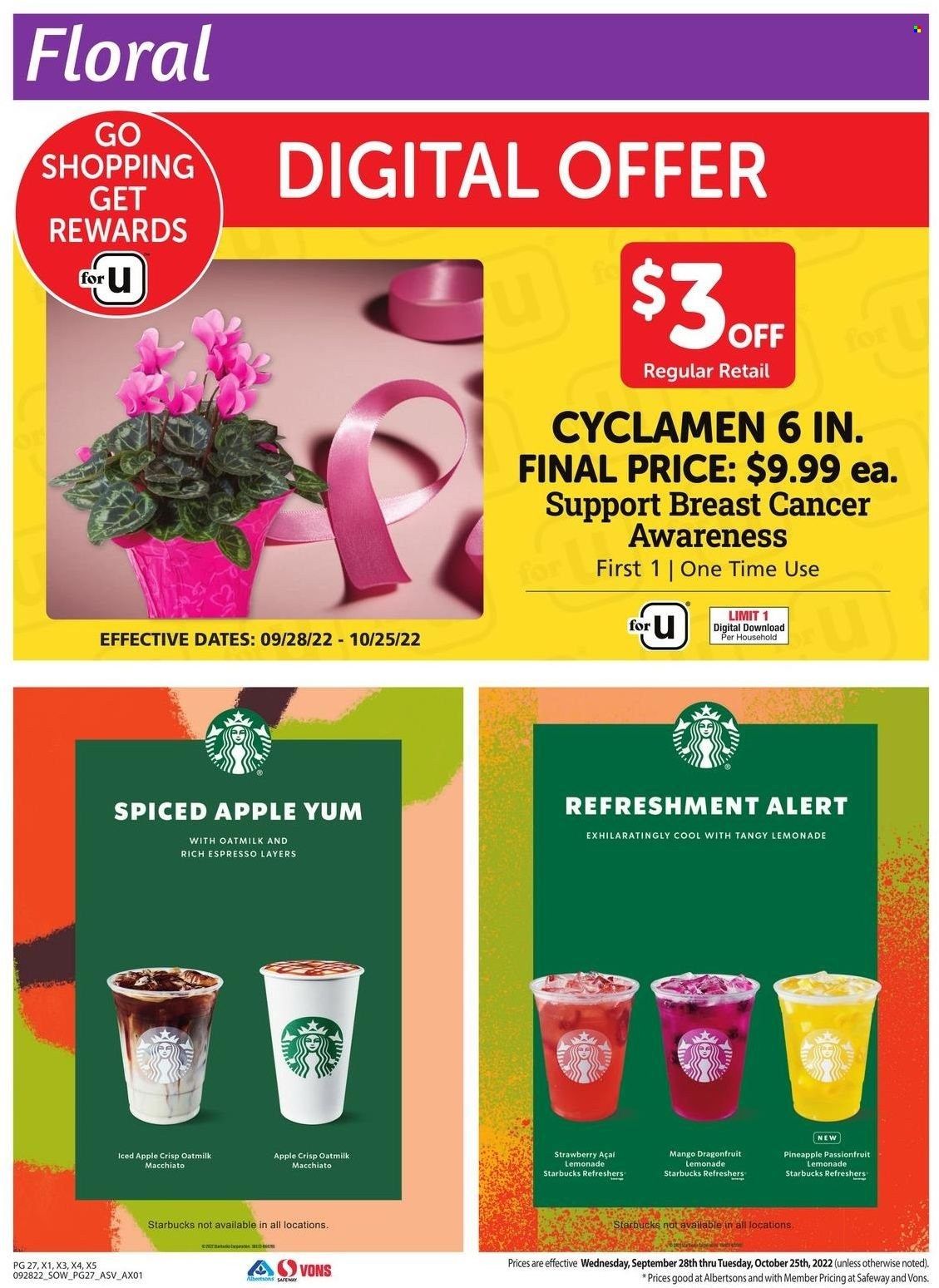 Safeway (AZ, CO, ID, MT, NE, NM) Weekly Ad Flyer Specials September 28 to October 25, 2022