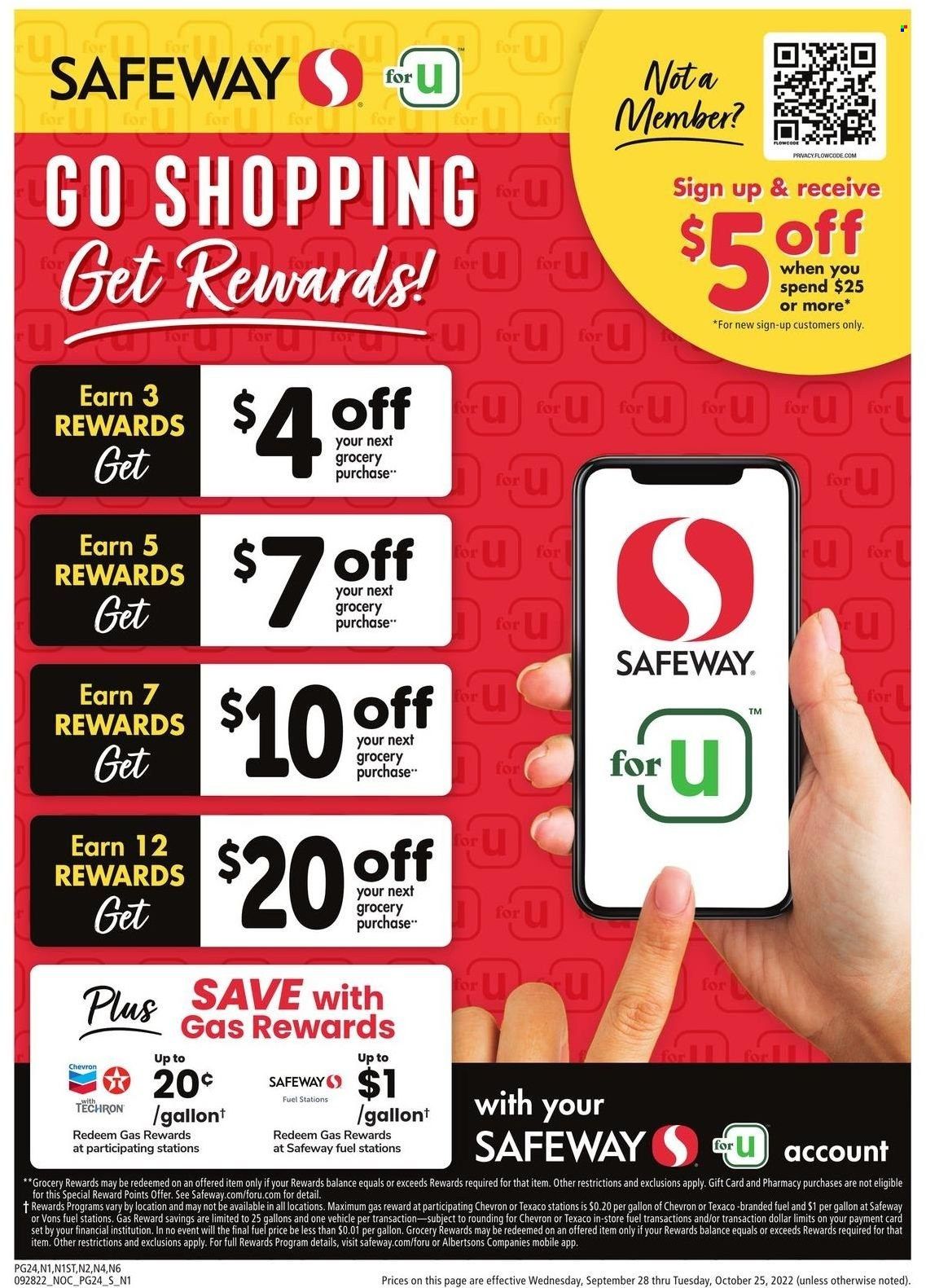 Safeway (CA, HI, OR, WA) Weekly Ad Flyer Specials September 28 to October 25, 2022