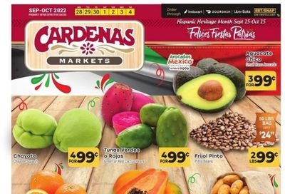 Cardenas (CA, NV) Weekly Ad Flyer Specials September 28 to October 4, 2022