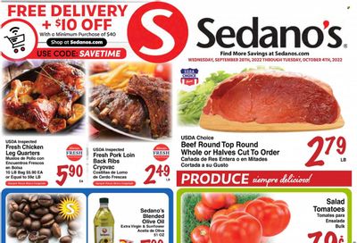 Sedano's (FL) Weekly Ad Flyer Specials September 28 to October 4, 2022