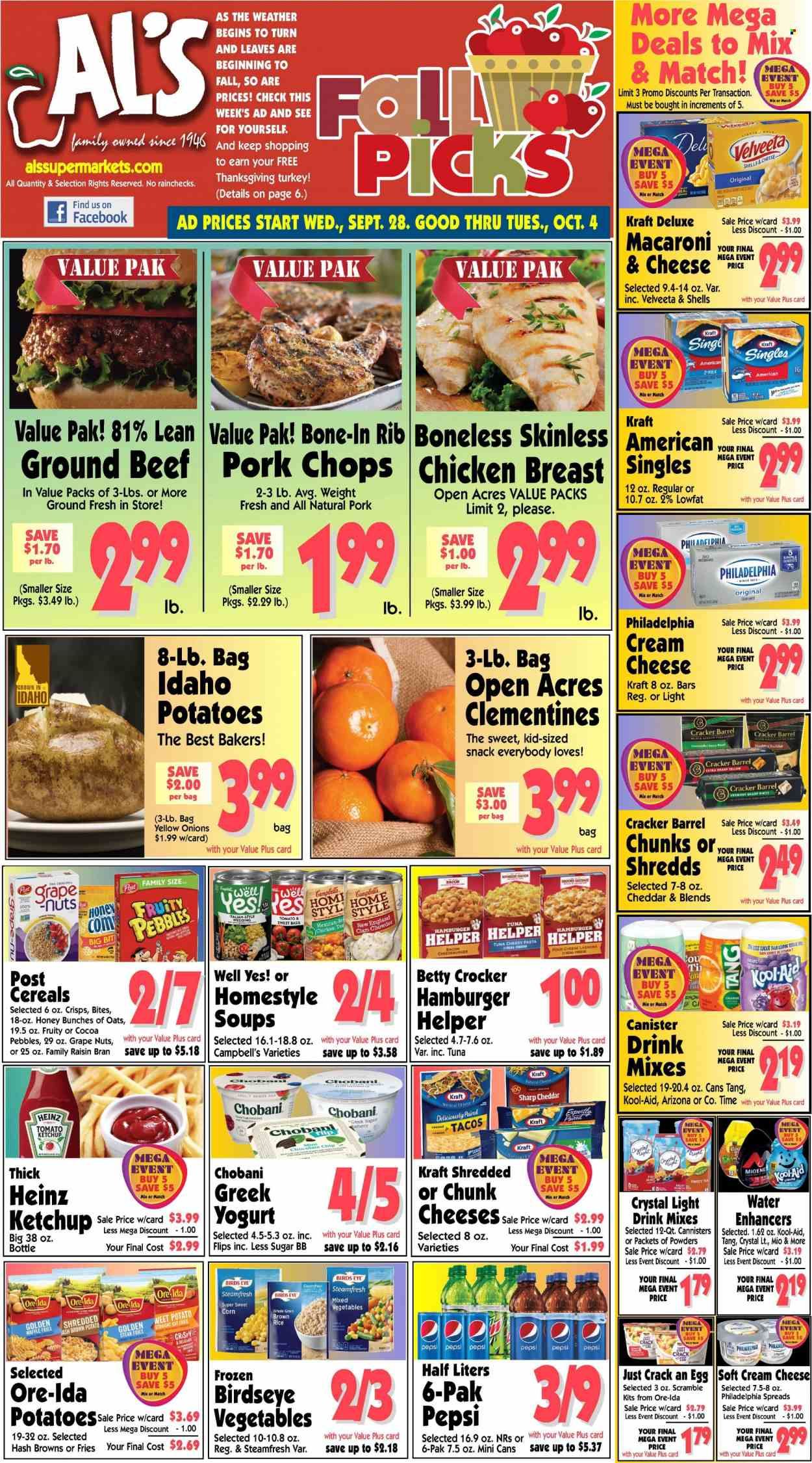 Al's Supermarket (IN) Weekly Ad Flyer Specials September 28 to October 4, 2022