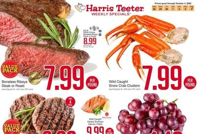 Harris Teeter Weekly Ad Flyer Specials September 28 to October 4, 2022