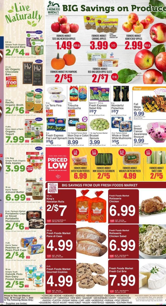 Harris Teeter Weekly Ad Flyer Specials September 28 to October 4, 2022