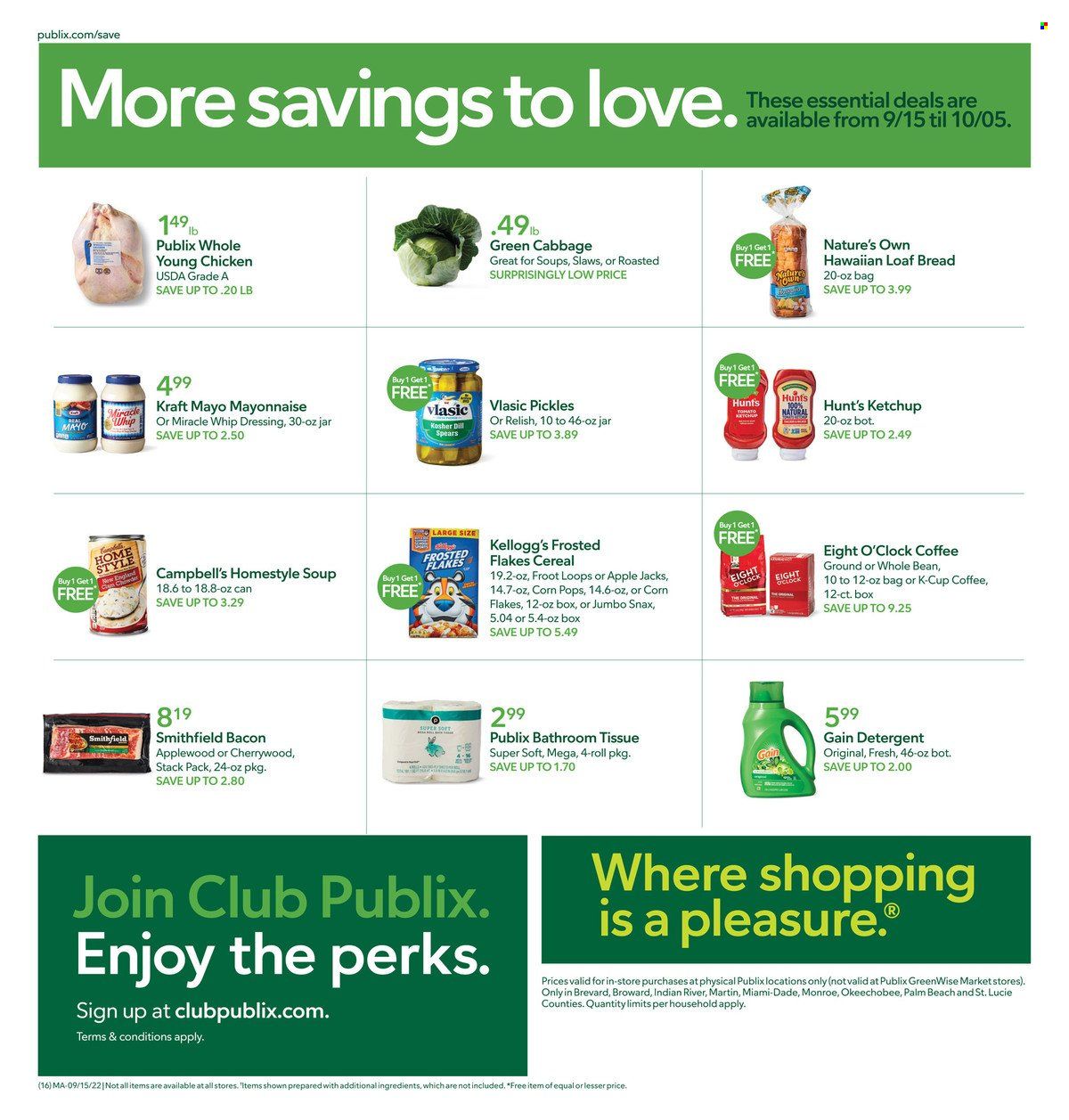 Publix (AL, FL, GA, NC, SC, TN) Weekly Ad Flyer Specials September 29 to October 5, 2022