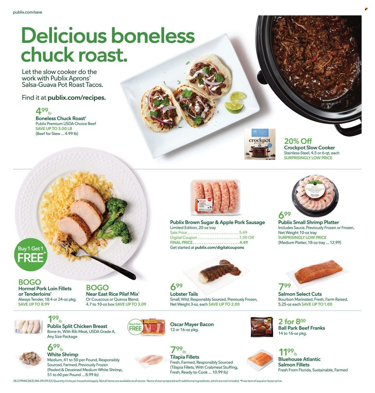 Publix (AL, FL, GA, NC, SC, TN) Weekly Ad Flyer Specials September 29 to October 5, 2022